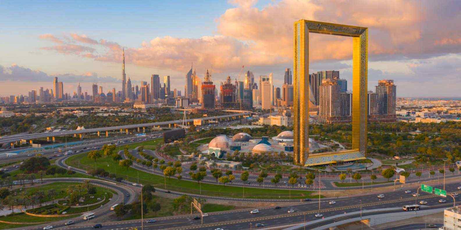 The world's most oversized frame of Dubai is 48 floors.