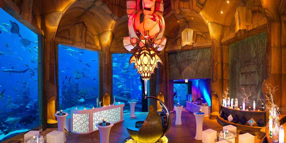 The Lost Chambers, located at Atlantis, The Palm, offers a mythical experience themed around the lost city of Atlantis.